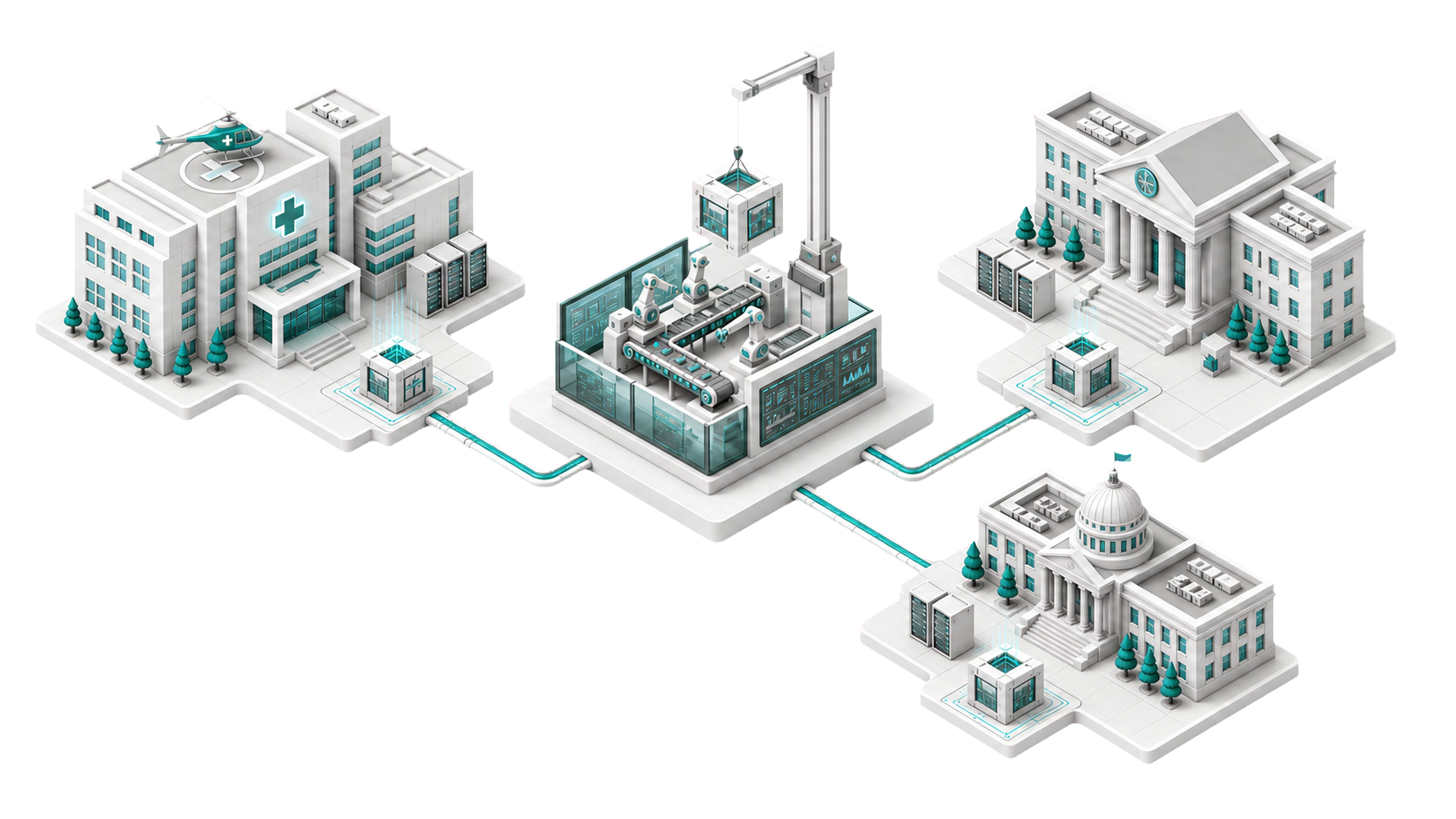 A Visca software factory installed inside an institution